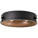 Brilliant Zois Plafonnier Métal Noir | 420mm - Convient pour 2x E27