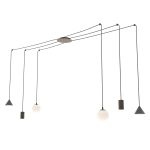 Emibig Suspension Luminaire Fuji Acier Noir | Convient pour 2x E14 - Max 10W, 2x GU10 - Max 10W, 2x GX53 - Max 10W
