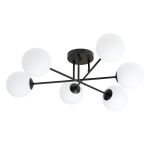 Emibig Plafonnier Roma Acier Noir | Convient pour 6x E14 - Max 10W