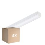 Lot 4x Philips Réglette LED CoreLine Blanc 10.8W/17W 1500lm/2400lm - 830-840 CCT | 60cm - Équivalent 2x18W