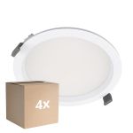 Lot 4x Ledvance Downlight LED Comfort Opale Blanc 30W/25W/20W 3600lm/3000lm/2400lm 100D - 930-940 CCT | Diamètre 200mm - IP44 - Meilleur Rendu Des Couleurs