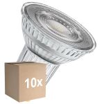 Lot 10x Ledvance Spot LED GU10 PAR16 6.1W 575lm 60D - 930 Blanc Chaud | Meilleur Rendu Des Couleurs - Dimmable - Équivalent 80W