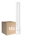 Lot 10x Noxion Lucent PL-L LED 11.9W 1500lm - 840 Blanc Froid | 4-Pins - Équivalent 24W