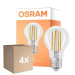 Lot 4x Osram Parathom Classic LED E27 Poire Filament Claire 6.5W 806lm - 822-827 Dim To Warm | Dimmable - Équivalent 60W