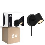 Lot 6x D'Lite Applique Murale Trop Sablonneux Noir | Convient Pour 1x GU10