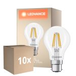 Lot 10x Ledvance Classic LED B22 Poire Filament Claire 3.4W 470lm - 827 Blanc Très Chaud | Équivalent 40W