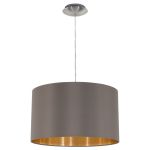 Eglo Suspension Luminaire Maserlo Acier Nickel Satiné | Convient pour E27