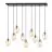 Emibig Suspension Luminaire Astral Acier Noir | Convient pour 9x E14 - Max 10W