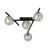 Emibig Plafonnier Smart Acier Noir | Convient pour 4x E14 - Max 10W
