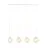 Emibig Suspension Luminaire Glam Acier Blanc | Convient pour 4x E14 - Max 10W