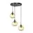 Emibig Suspension Luminaire Cosmo Acier Noir | Convient pour 3x E14 - Max 10W