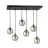 Emibig Suspension Luminaire Cosmo Acier Noir | Convient pour 6x E14 - Max 10W