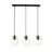 Emibig Suspension Luminaire Istar Acier Noir | Convient pour 3x E27 - Max 10W