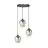 Emibig Suspension Luminaire Istar Acier Noir | Convient pour 3x E27 - Max 10W