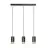 Emibig Suspension Luminaire Fumiko Acier Noir | Convient pour 3x GU10 - Max 10W