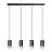Emibig Suspension Luminaire Fumiko Acier Noir | Convient pour 4x GU10 - Max 10W