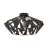 Eglo Plafonnier Carlton 6 Acier Noir Cuivre | IP20 - Convient pour 1x E27 