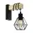 Eglo Applique Murale Townshend 5 Acier Bois Noir | IP20 - Convient pour 1x E27 
