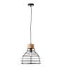 Brilliant Avia Suspension Luminaire Métal Bois Noir | 350mm - Convient pour 1x E27
