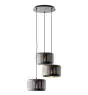 Brilliant Tyas Suspension Luminaire Métal Noir Dorée | 520mm - Convient pour 3x E27