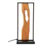 Brilliant Lampe De Chevet Chaumont Aluminium Métal Bois Noir 8W 940lm - 830 Blanc Chaud