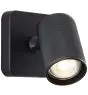 Brilliant Marty Applique Murale Aluminium Sablonneux Noir 5W 350lm - 830 Blanc Chaud | Incl. 1x GU10