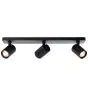 Brilliant Marty Plafonnier Aluminium Sablonneux Noir 15W 1050lm - 830 Blanc Chaud | Incl. 3x GU10