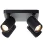 Brilliant Marty Plafonnier Aluminium Sablonneux Noir 20W 1400lm - 830 Blanc Chaud | Incl. 4x GU10