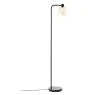 Brilliant Borne Extérieure Casto Verre Métal Noir Beige | Convient pour 1x E27