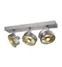 SLV Kalu Spot Aluminium Gris Rond | Convient pour 3x GU10 (AR111) 