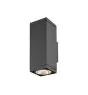 SLV Theo Pro L Applique Murale Aluminium Anthracite 10W 1200lm - 827 Blanc Très Chaud | Extérieur - IP65