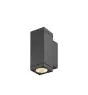 SLV Theo Pro S Applique Murale Aluminium Anthracite 6W 700lm - 827 Blanc Très Chaud | Extérieur - IP65