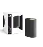 D'Lite Applique Murale Vossem Noir Up & Down| IP54 - Convient Pour 2x GU10