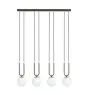 Emibig Suspension Luminaire Glam Acier Noir | Convient pour 4x E14 - Max 10W