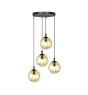 Emibig Suspension Luminaire Cosmo Acier Noir | Convient pour 4x E14 - Max 10W