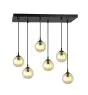 Emibig Suspension Luminaire Cosmo Acier Noir | Convient pour 6x E14 - Max 10W