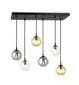 Emibig Suspension Luminaire Cosmo Acier Noir | Convient pour 6x E14 - Max 10W