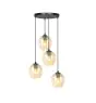 Emibig Suspension Luminaire Istar Acier Noir | Convient pour 4x E27 - Max 10W