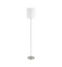 Eglo Lampadaires Salon Pasteri Acier Nickel Satiné Blanc | IP20 - Convient pour 1x E27 