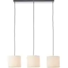 Brilliant Teddy Suspension Luminaire Métal Textile Beige | Convient pour 3x E27