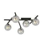 Emibig Plafonnier Smart Acier Noir | Convient pour 5x E14 - Max 10W