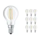 Lot 10x Ledvance Classic LED E14 Poire Filament Claire 4.2W 470lm - 927 Blanc Très Chaud | Meilleur rendu des couleurs - Dimmable - Équivalent 40W