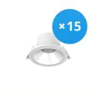 Lot 15x Noxion Downlight LED Apollo 9W 1100lm 60D - 830 Blanc Chaud | 145mm - Diamètre 120mm - UGR 
