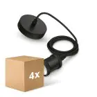 Lot 4x Philips Cord Vintage E27 Noir