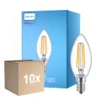 Lot 10x Philips Corepro LED Bougie E14 Filament Claire 6.5W 806lm - 840 Blanc Froid | Équivalent 60W