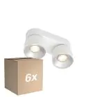 Lot 6x Nordlux Pitcher Spot Métal Blanc | Convient pour 2x GU10