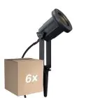 Lot 6x Nordlux Piquet Light Aluminium Noir | Convient pour GU10