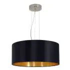 Eglo Suspension Luminaire Maserlo Acier Nickel Satiné | Convient pour 3x E27