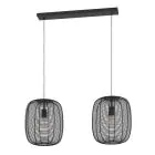 Eglo Suspension Luminaire Rinroe Acier Noir | Convient pour 2x E27