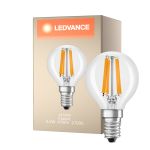 Ledvance Classic LED E14 Peer Filament Helder 4.2W 470lm - 927 Zeer Warm Wit | Beste Kleurweergave - Dimbaar - Vervangt 40W